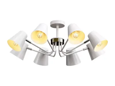 evoluce ceiling light with six lamps 3D model