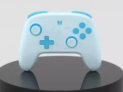 PC Gaming Controller Wireless Controller with Custom Button  Low-poly 3D model