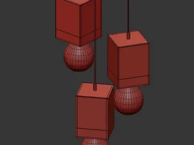 3 lamp pendant 3D model