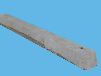 Parking Lot Curb - Game Ready Low-poly 3D model