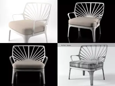 Sunrise easychair 3D model