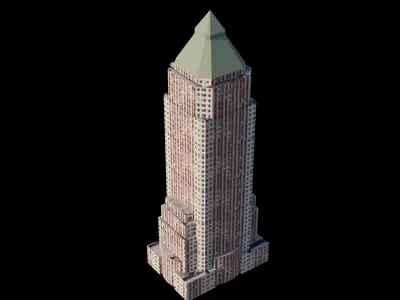 One Worldwide Plaza - NYC Low-poly 3D model