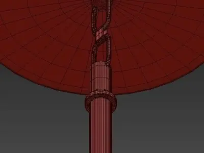 Armstrong Chandelier 8 Light  Natural Brass 3D model