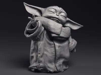GROGU Baby Yoda Using the Force Printable 3D Model 3D print model