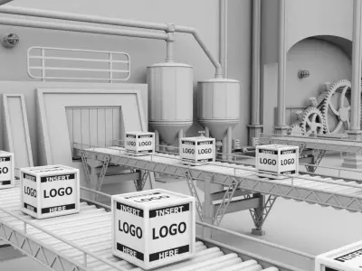 Interior Factory Scene 3D model by AhearnART3D