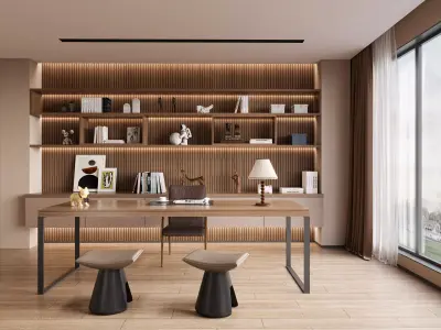 3D model of home study and office 3D model