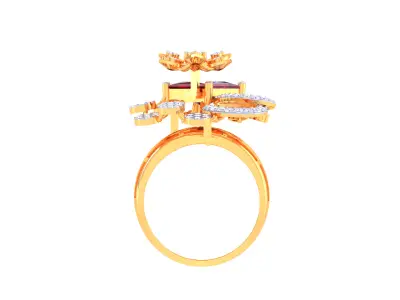Women Ring  Render 3dm STL OBJ FBX Details 3D print model 298