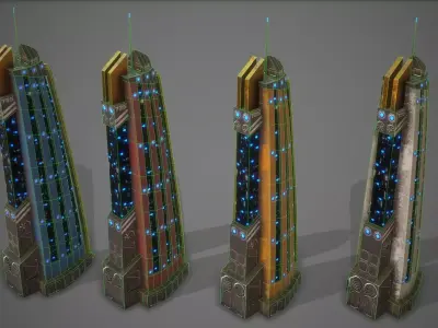 Sci-Fi Building-15 Low-poly 3D model