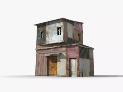 Slum x27 Low-poly 3D model