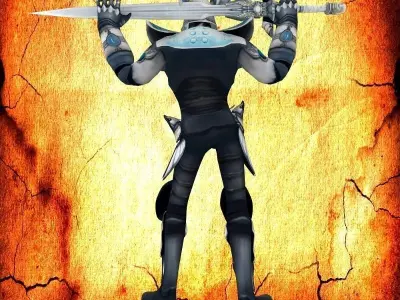 White Knight Low-poly 3D model