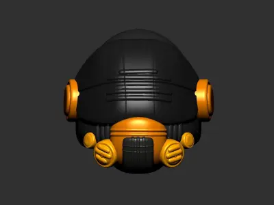 helmet high poly sculpt 3d printable ver 7 3D model 3D model 78