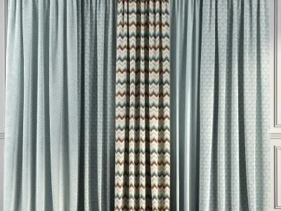 Curtain Set 74 3D model