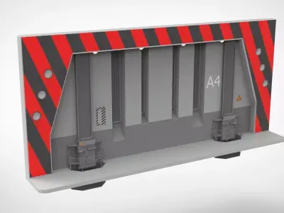 sci-fi antinuclear gates 3D model