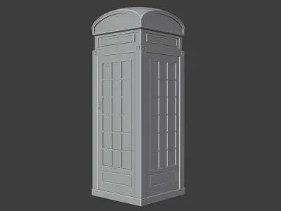 Red Telephone Box Model - Game Ready Low-poly 3D model