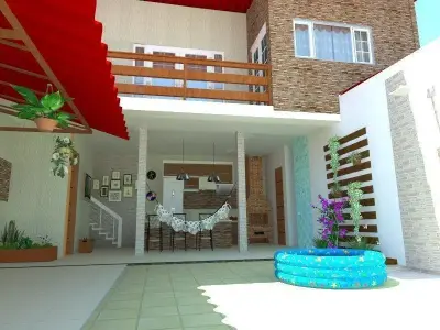 Projeto Edicula Casa nos Fundos 3D model