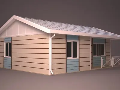 HOME house with roof 3D model