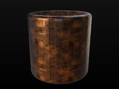 10 Seamless Metal Panels and Grids PBR Materials - Set 2 Texture