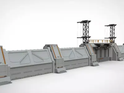 sci-fi Wall 3 3D model