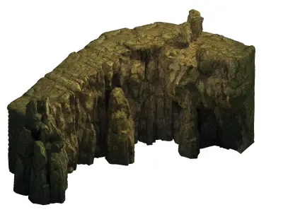 Game Model - Buddha Cliff Cliffs 3D model