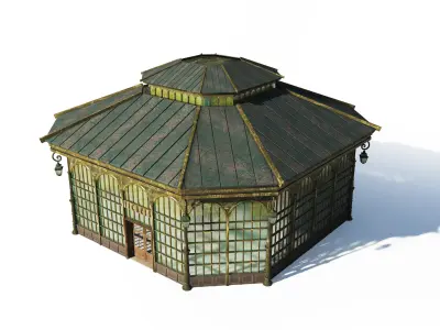 Victorian Greenhouse Low-poly 3D model