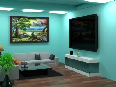 Living room interior 3D model