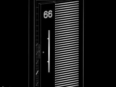 door set 03 Low-poly 3D model