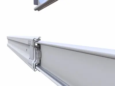 Furniture Fitting Sliding Rail 3D model