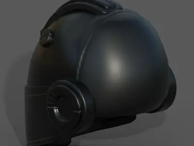 Helmet plastic mask helmet 3d safety  Low-poly 3D model