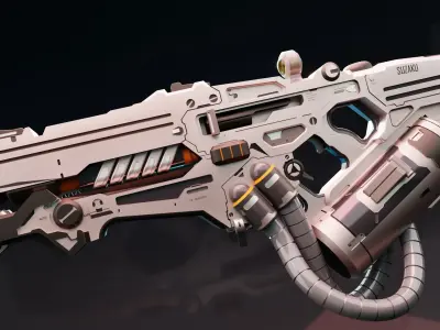 Sci-fi weapon Suzaku 3D model