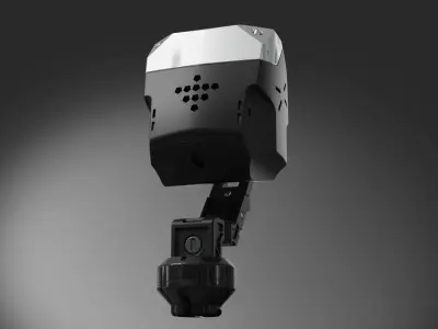 Robot head industry 3D model