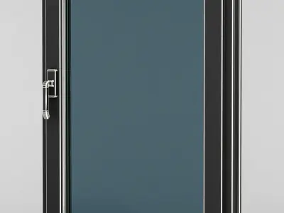 Plastic casement window 03 3D model