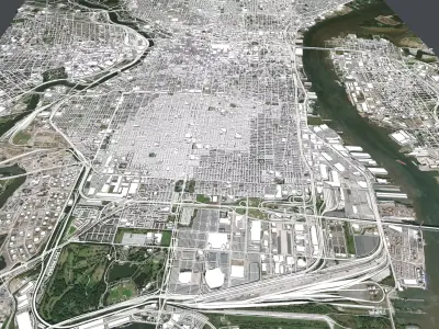 Cityscape Philadelphia Pennsylvania USA 3D model