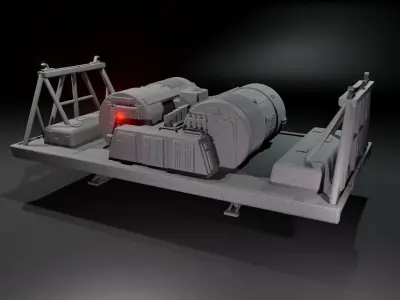 1-24 scale Space 1999 Eage Winch pod  3D print model