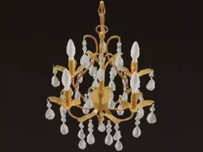 Stylish Ceiling Light Fixture Modern Lighting 3D Model 3D model