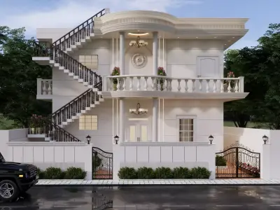 Classical Elevation  Low-poly 3D model