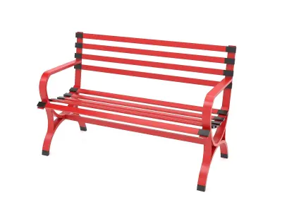 Outdoor Garden Bench 3D Model Low-poly 3D model