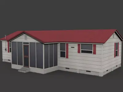 Suburban Family House Low-poly 3D model
