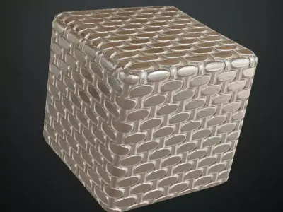 Silver Metal Mesh PBR Seamless Texture