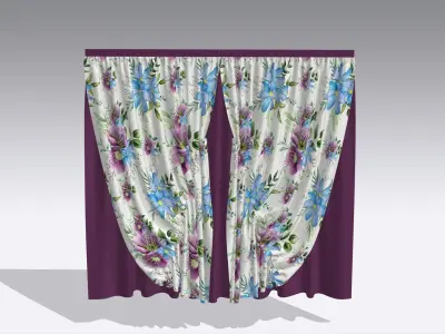 Curtain Low-poly 3D model