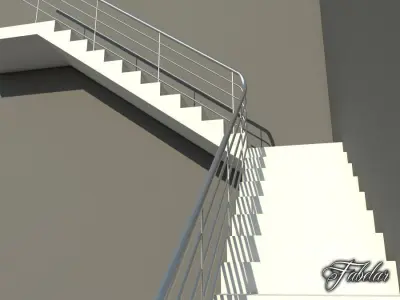 L stair FREE Free low-poly 3D model