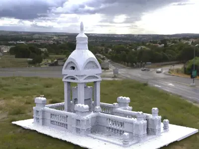 Victorian architecture Ornate grave  3D model