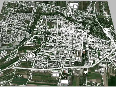 Cityscape Skierniewice Poland 3D model