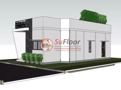 House 6x12m code 560 - Sketchup 3D model 3D model 3D model