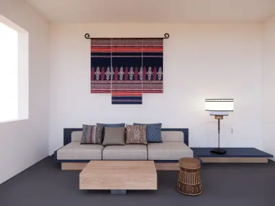 Set Of Furniture 01 3D model