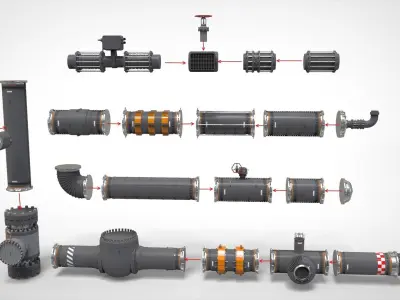 sci fi tube 3D model