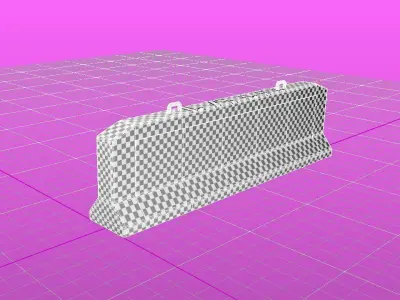 road berriers Low-poly 3D model