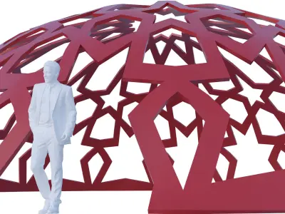 Dome with east ornament 3D model