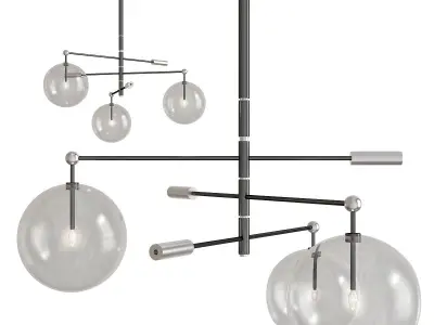 Chandelier low poly 3d models collection 10 pieces Low-poly 3D model Low-poly
