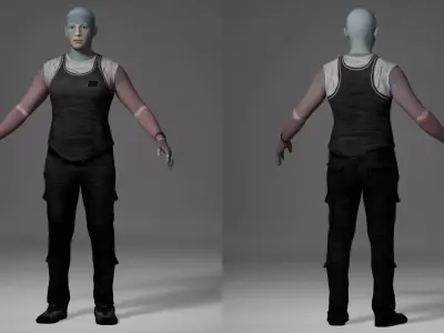 Civilian Realistic Outfit Low-poly 3D model