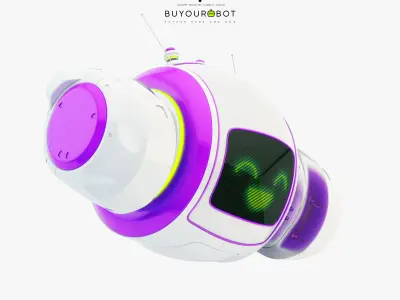 Cute levitating robot bot toy 3D model